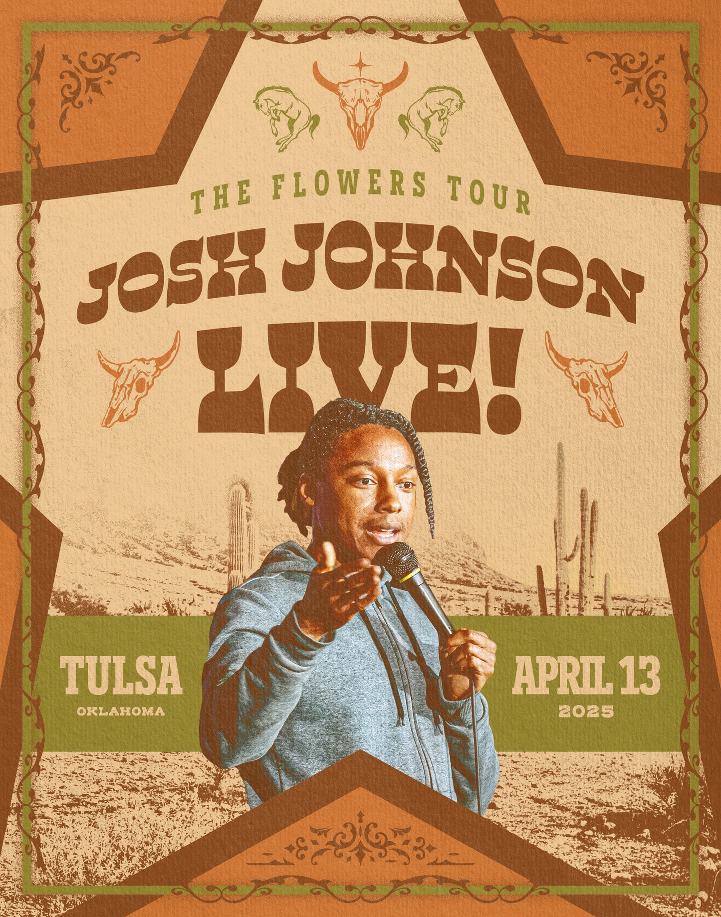 SIGNED - Tulsa Legacy Hall (City) Flowers Tour Poster
