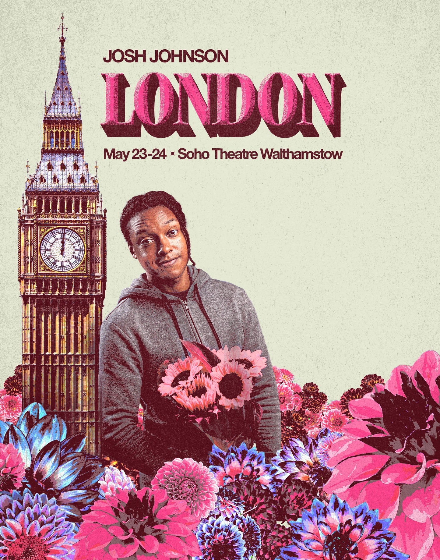 SIGNED - London Soho Theatre Walthamstow (City) Flowers Tour Poster