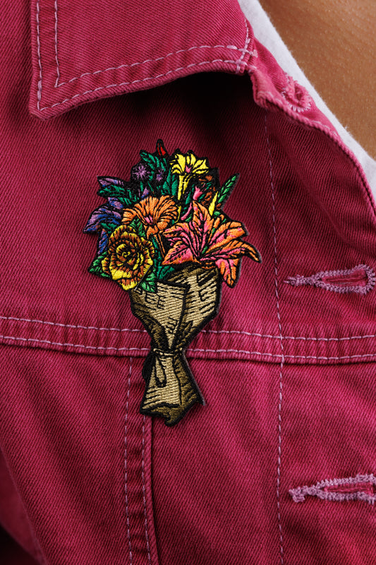 Flower Bouquet Flowers Tour Iron-On Patch