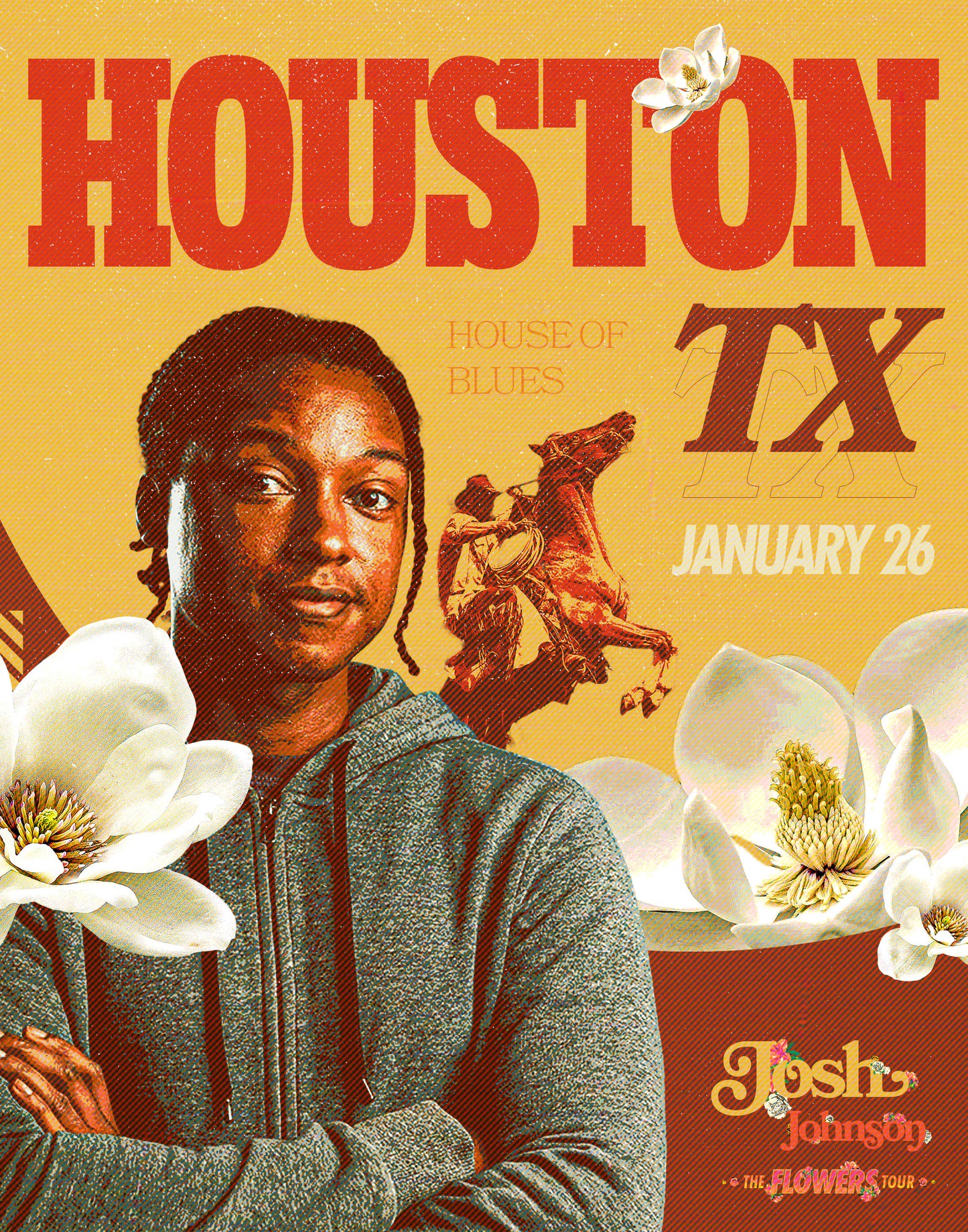 SIGNED - Houston House of Blues (City) Flowers Tour Poster