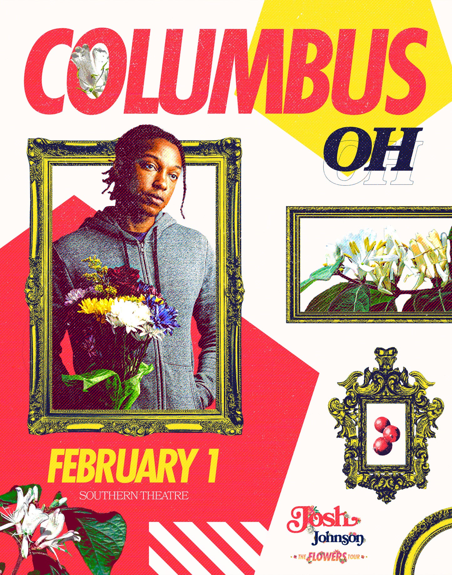 SIGNED - Columbus Southern Theatre (City) Flowers Tour Poster