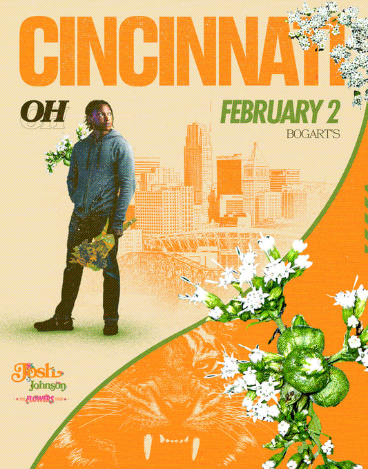 SIGNED - Cincinnati Bogarts (City) Flowers Tour Poster