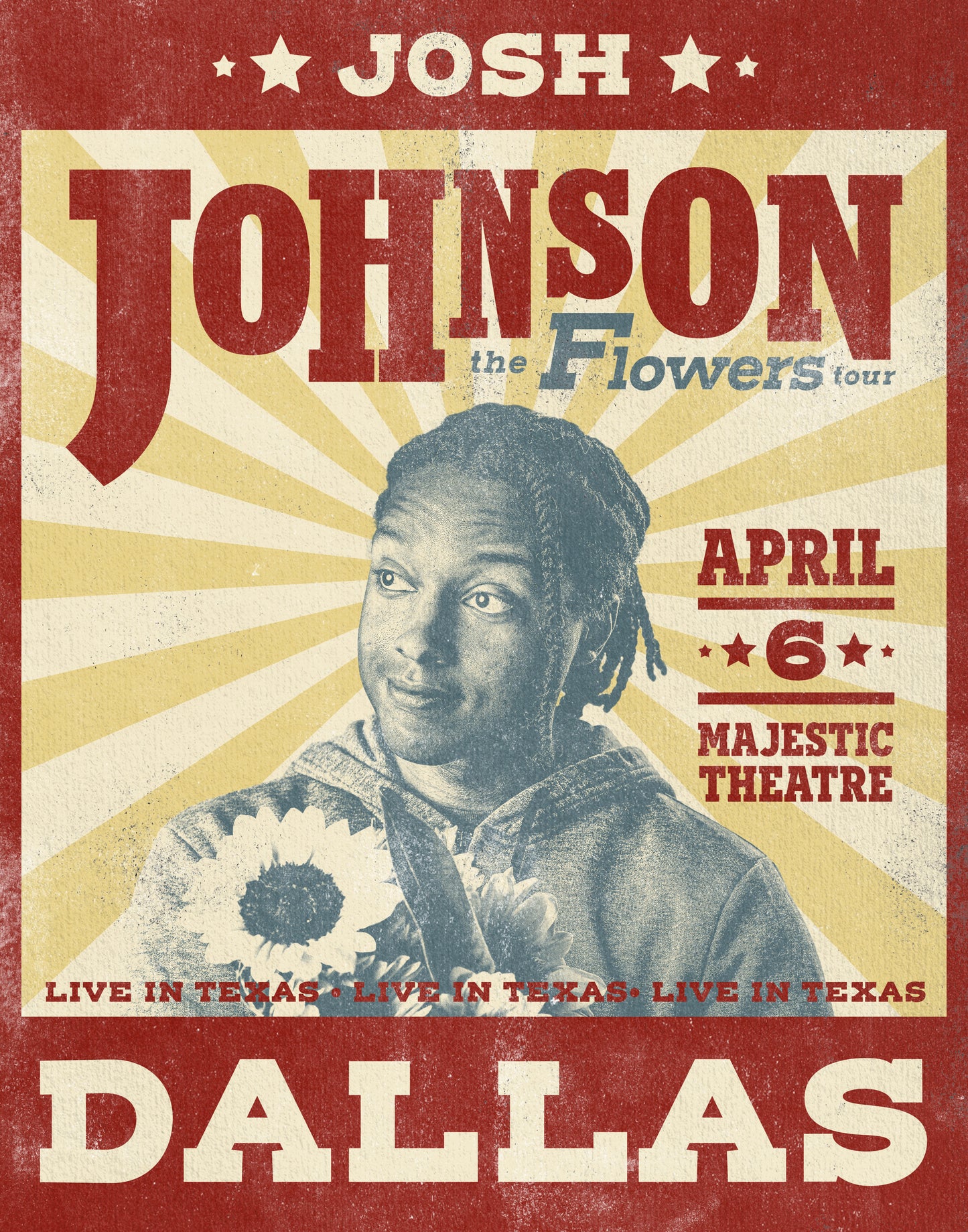 SIGNED - Dallas The Majestic Theatre (City) Flowers Tour Poster