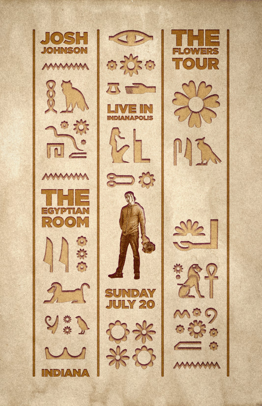 SIGNED - Indianapolis Egyptian Room (City) Flowers Tour Poster