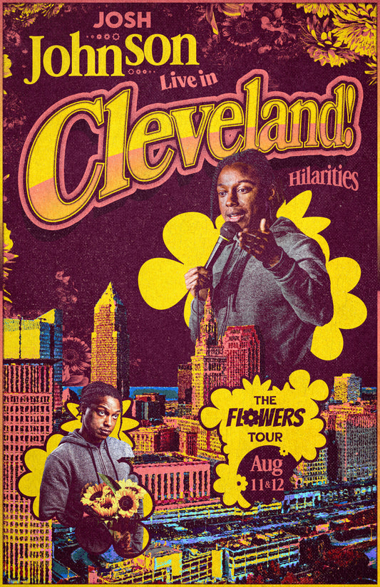 SIGNED - Cleveland Hilarities (City) Flowers Tour Poster