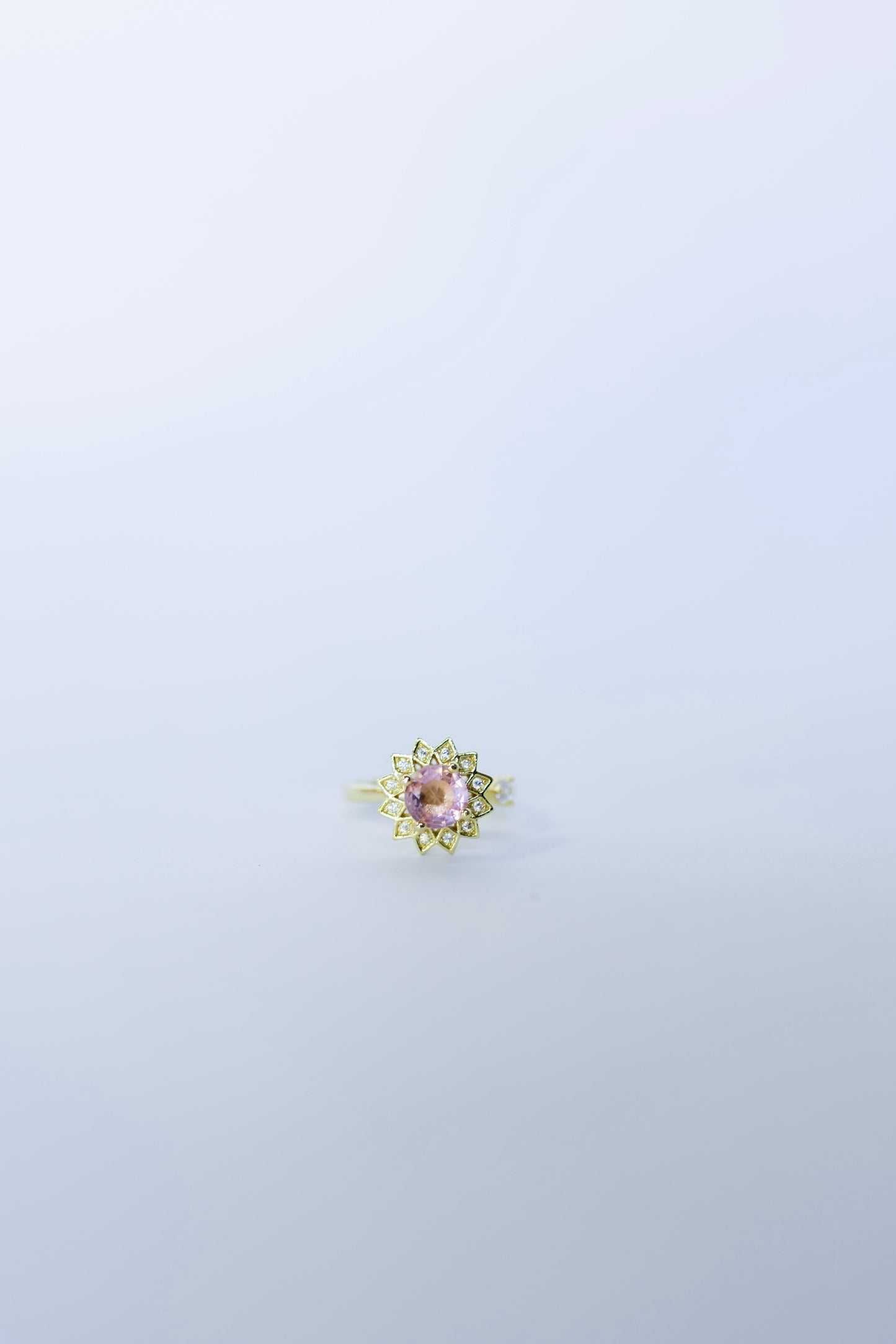Fidget Spinner Ring - Gold Plated Sunflower