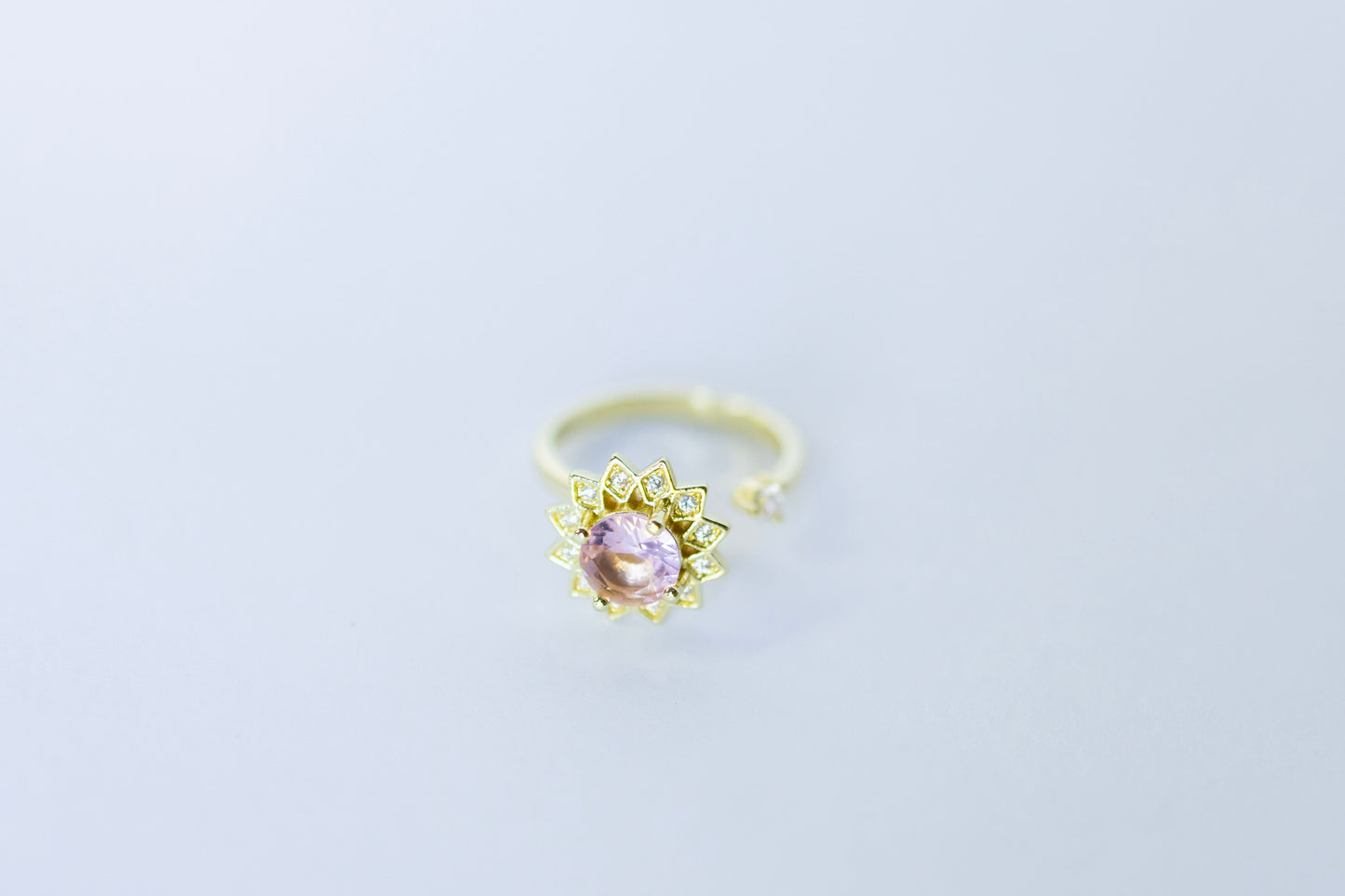 Fidget Spinner Ring - Gold Plated Sunflower