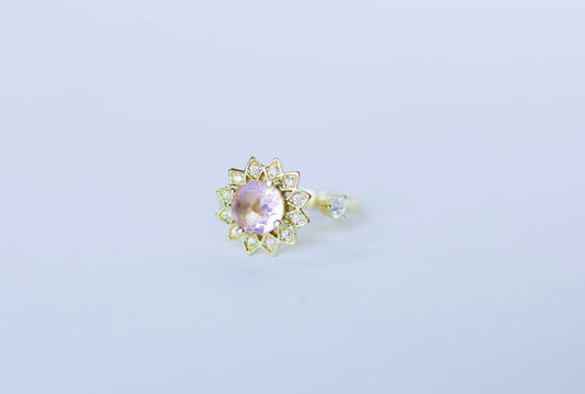 Fidget Spinner Ring - Gold Plated Sunflower