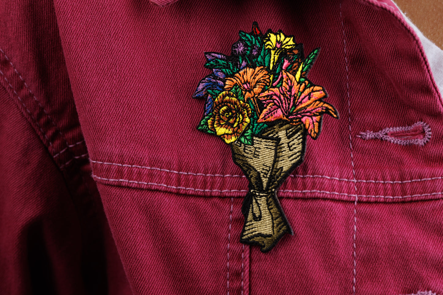 Flower Bouquet Flowers Tour Iron-On Patch