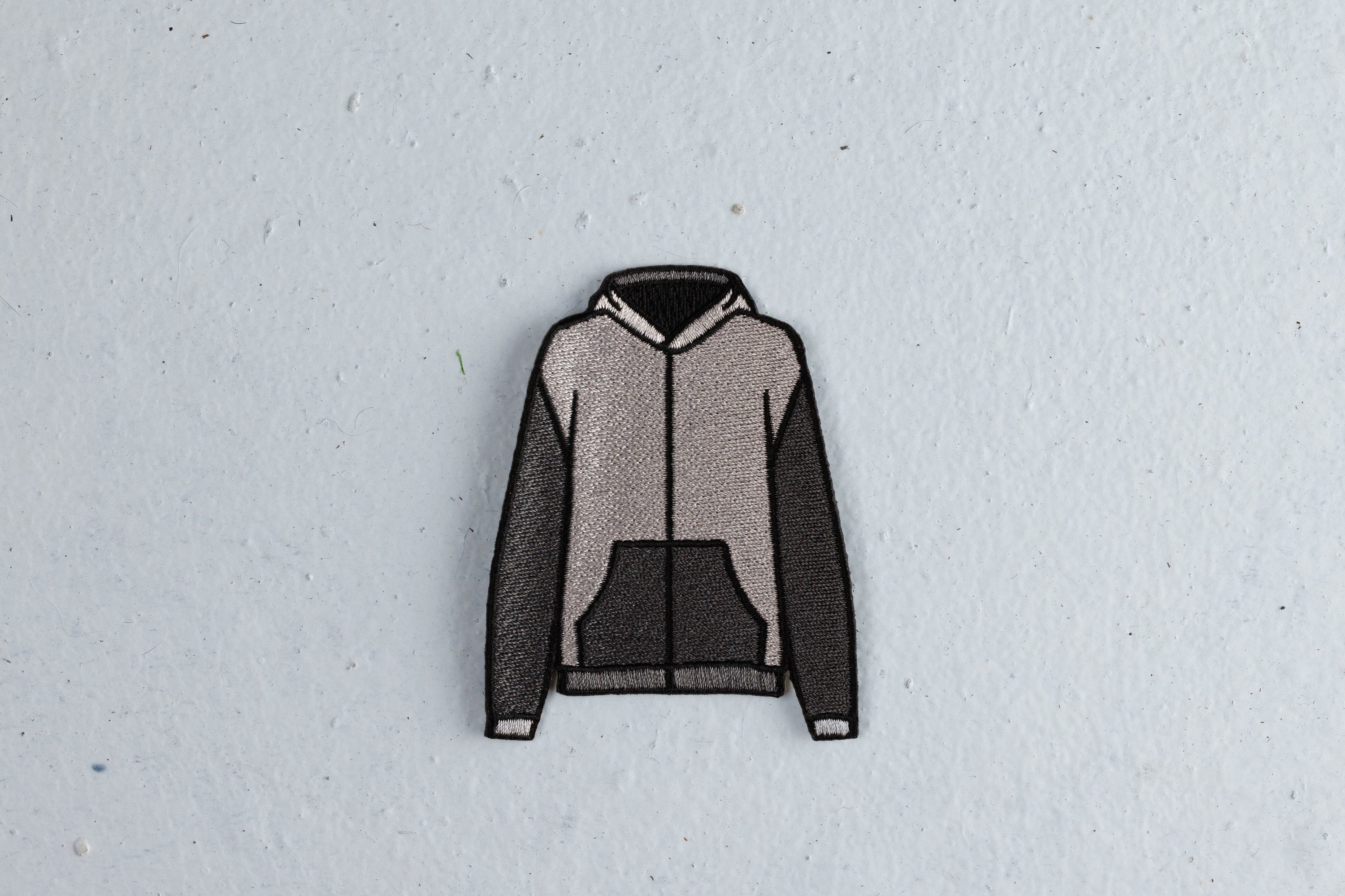 Grey Hoodie Iron-On Patch