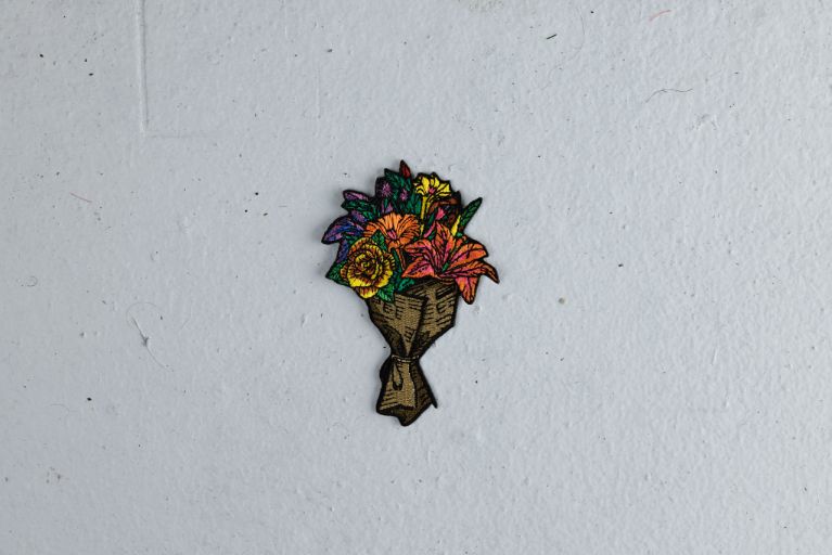 Flower Bouquet Flowers Tour Iron-On Patch