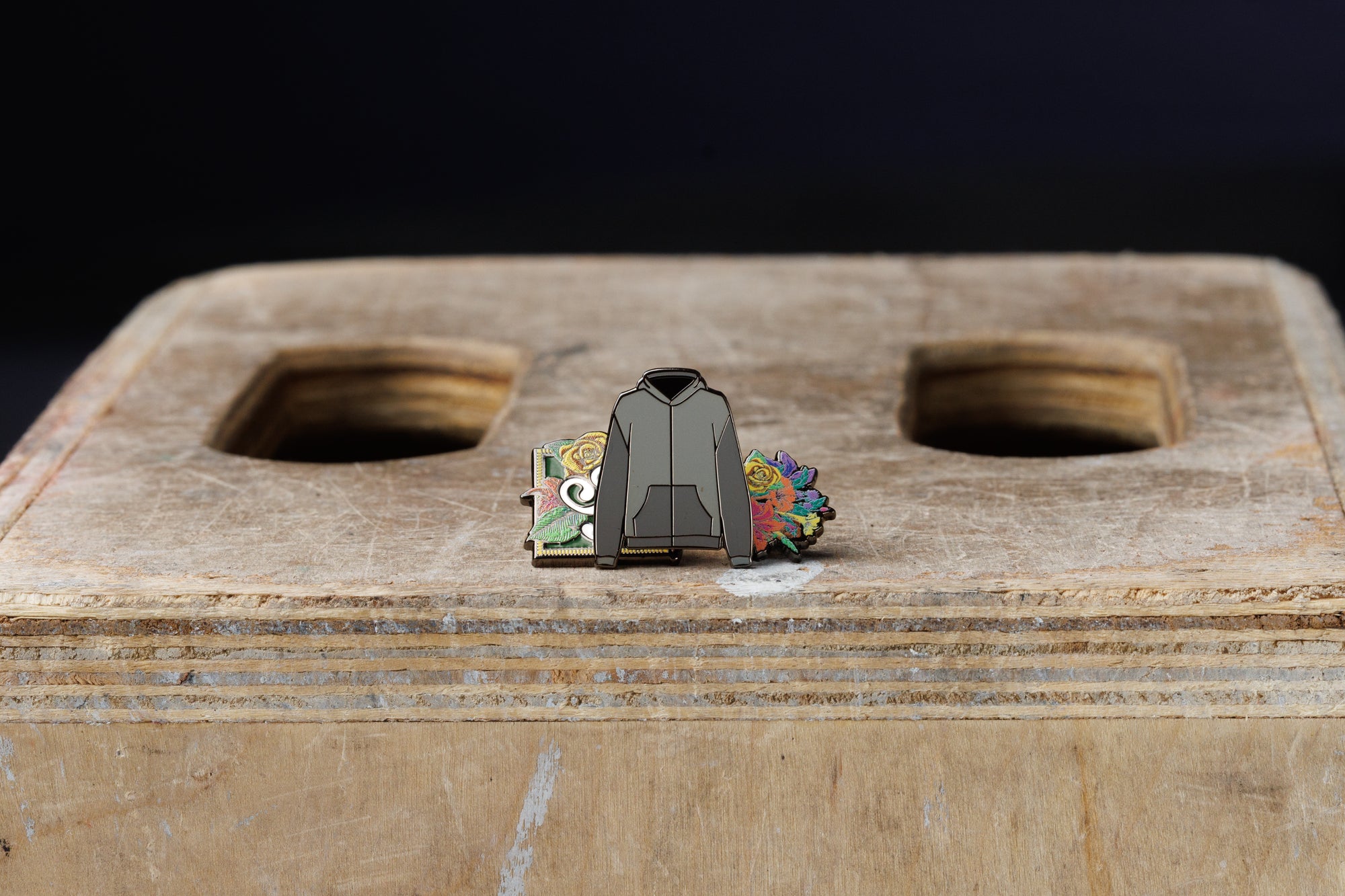Grey Hoodie Hard Enamel Lapel Pin