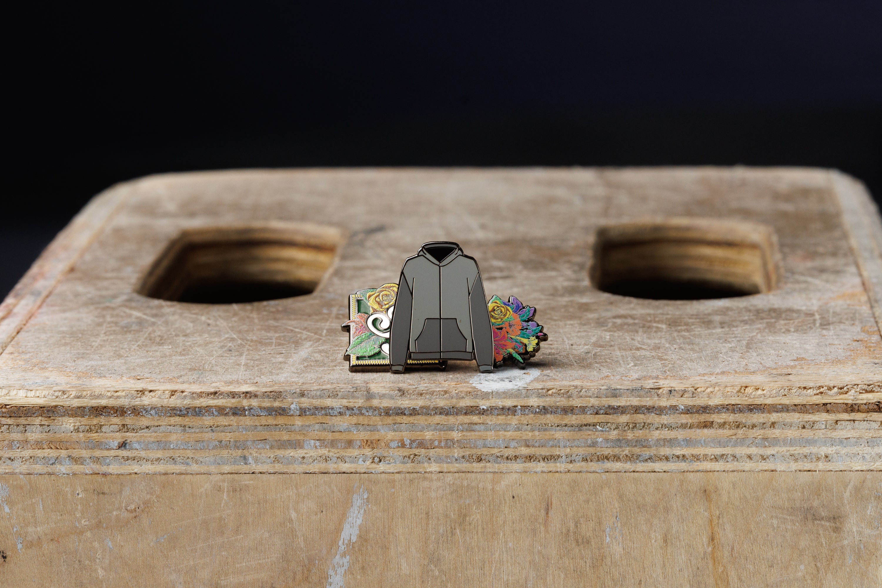 Grey Hoodie Hard Enamel Lapel Pin