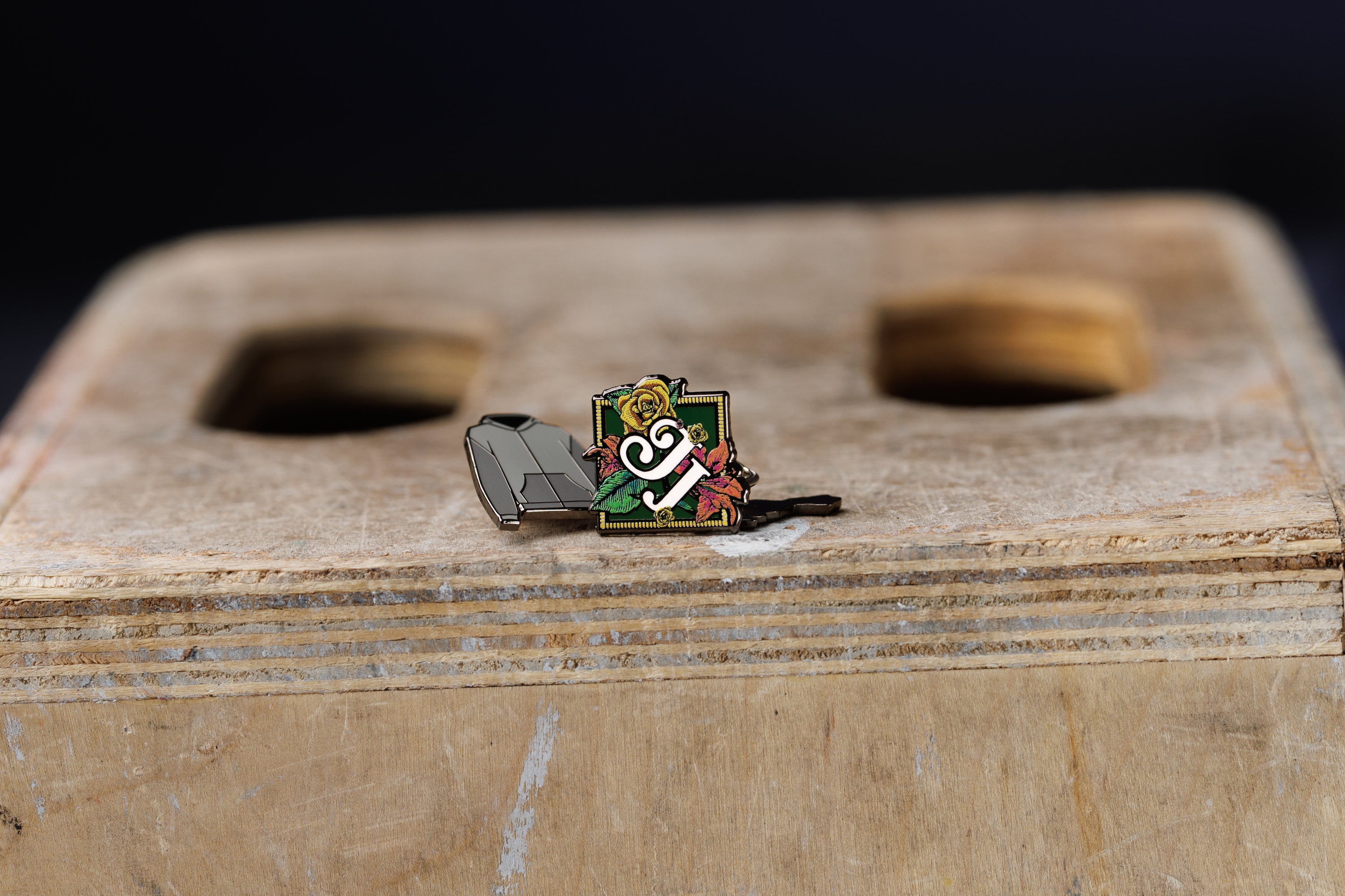 JJ Logo Flowers Tour Hard Enamel Lapel Pin