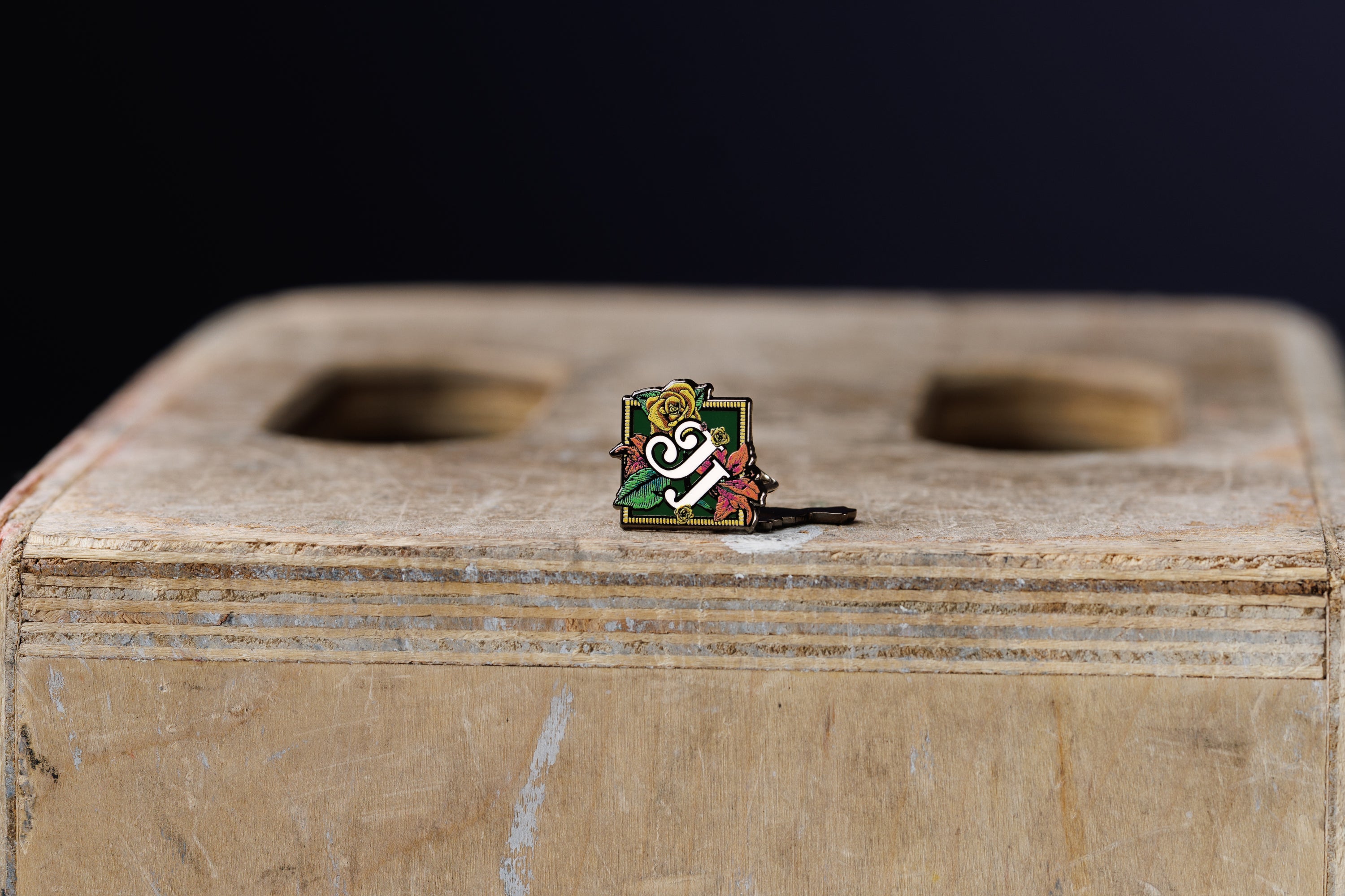 JJ Logo Flowers Tour Hard Enamel Lapel Pin